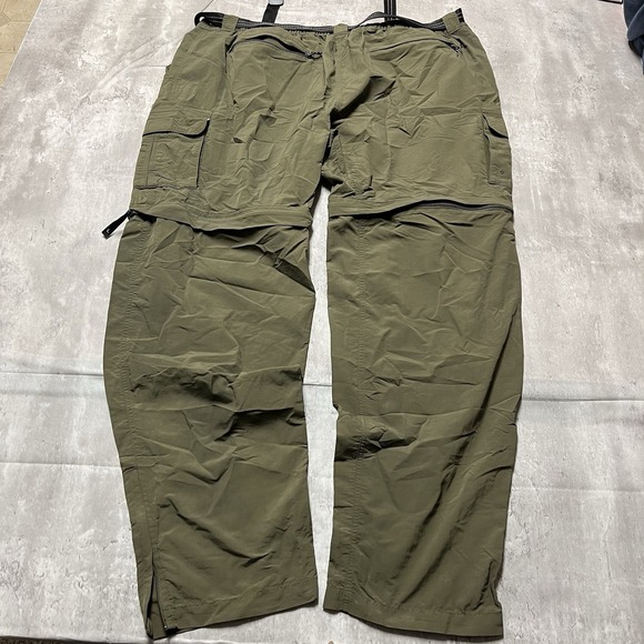 Magellan Pants Mens 3XL Green Convertible Outdoor Fish Gear Water Repel Zip - Picture 7 of 10
